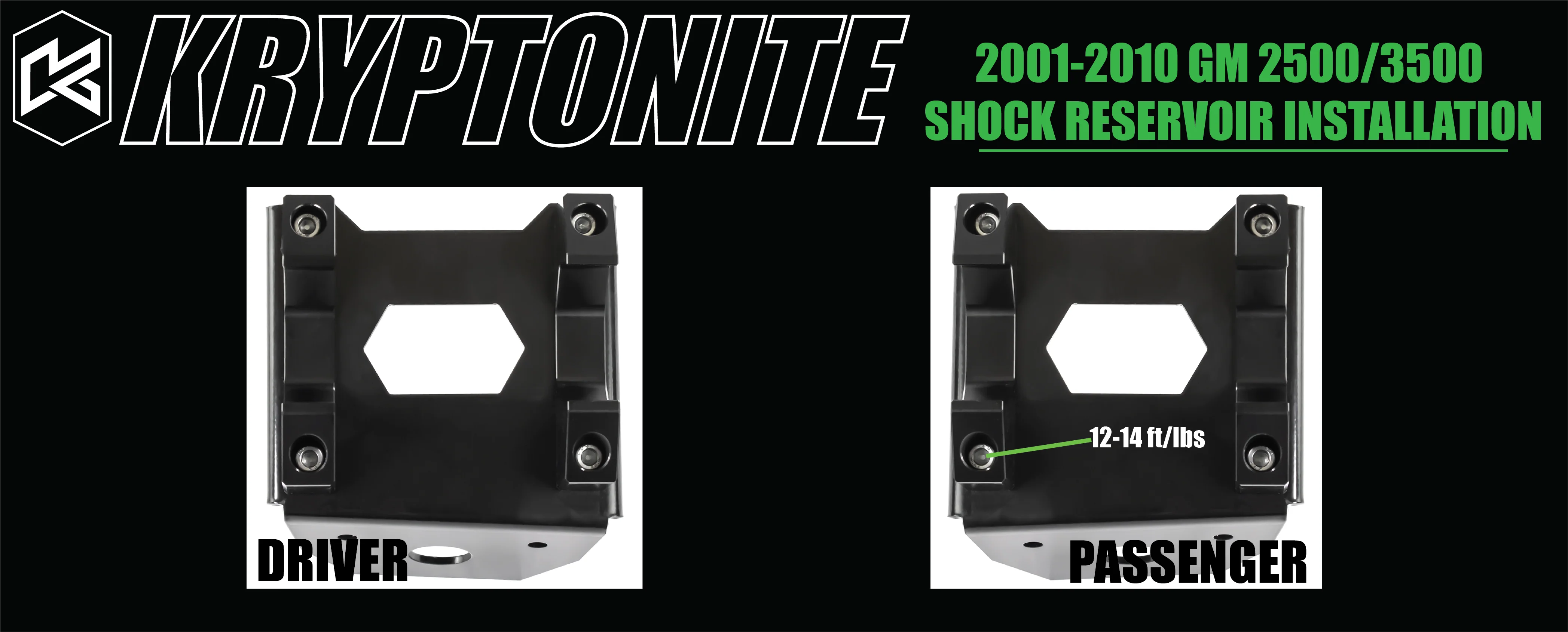 KRYPTONITE REMOTE RESERVOIR MOUNT KIT FOR 2001–2010 CHEVY/GMC HD TRUCKS & 2002–2009 HUMMER H2 - Image 4