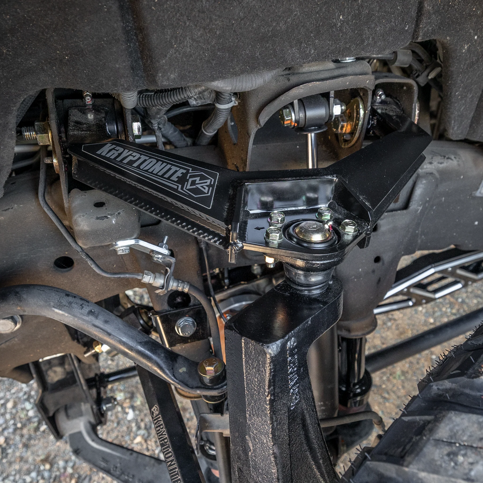 KRYPTONITE UPPER CONTROL ARM STAINLESS LOGO PLATES FOR 2011–2026 CHEVY/GMC 2500HD/3500HD - Image 2